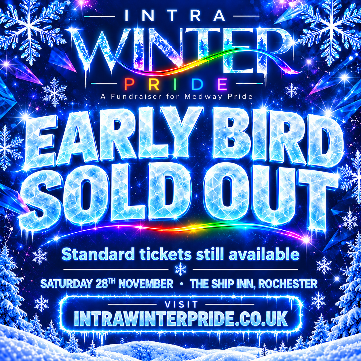 Intra Winter Pride: early bird sold out, standard tickets still available
